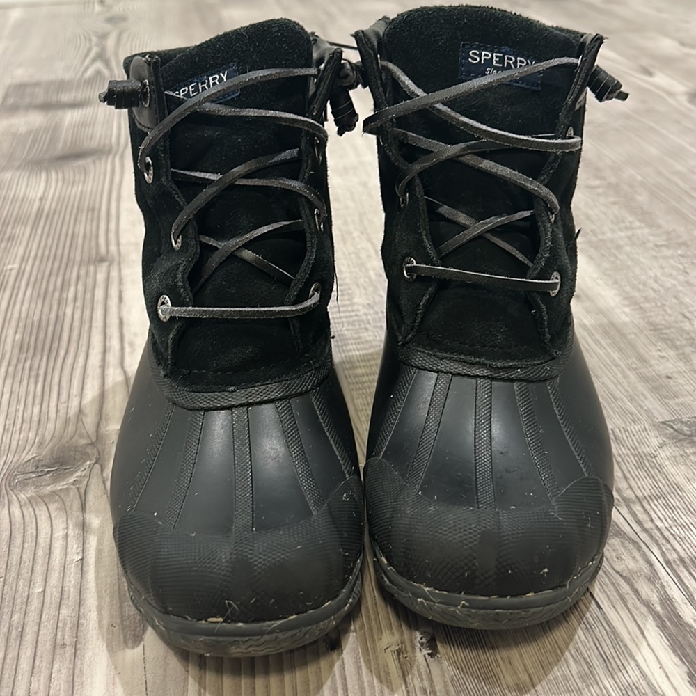 Sperry Black Suede Duck Boots - Picture 4 of 8